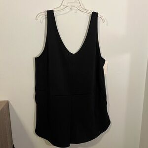 A NEW DAY nwt Black Athletic Material Romper with Pockets